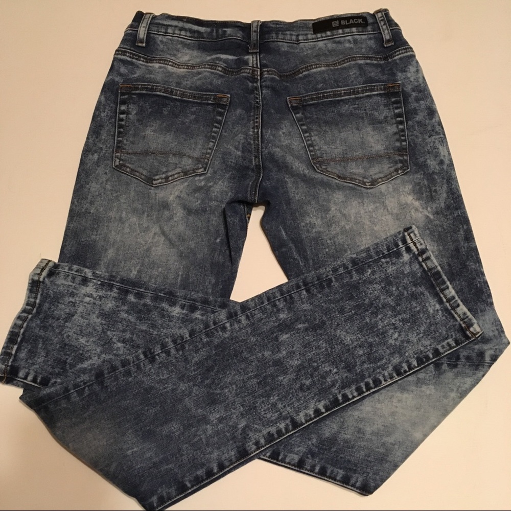 CJ Black Jeans Super Skinny Flex Blue Acid Wash - Picture 2 of 8